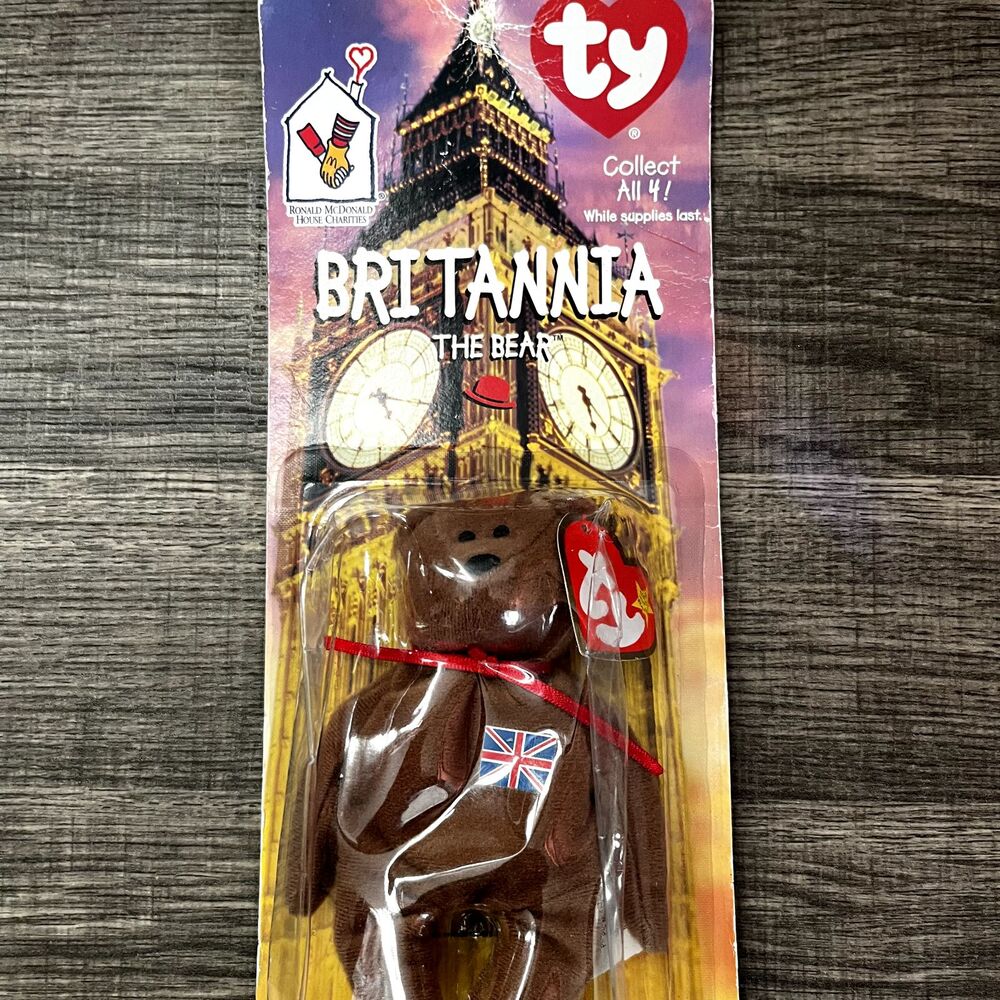 Rare Ty McDonalds Teenie Beanie 1999 Britannia The Bear RARE tag Error 1993